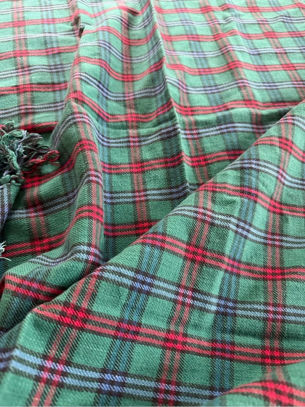 Vintage Tartan Cotton Tablecloth